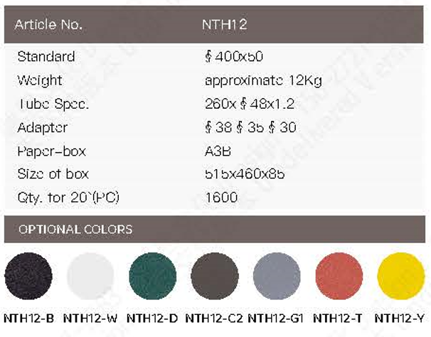 Size and Color Chart